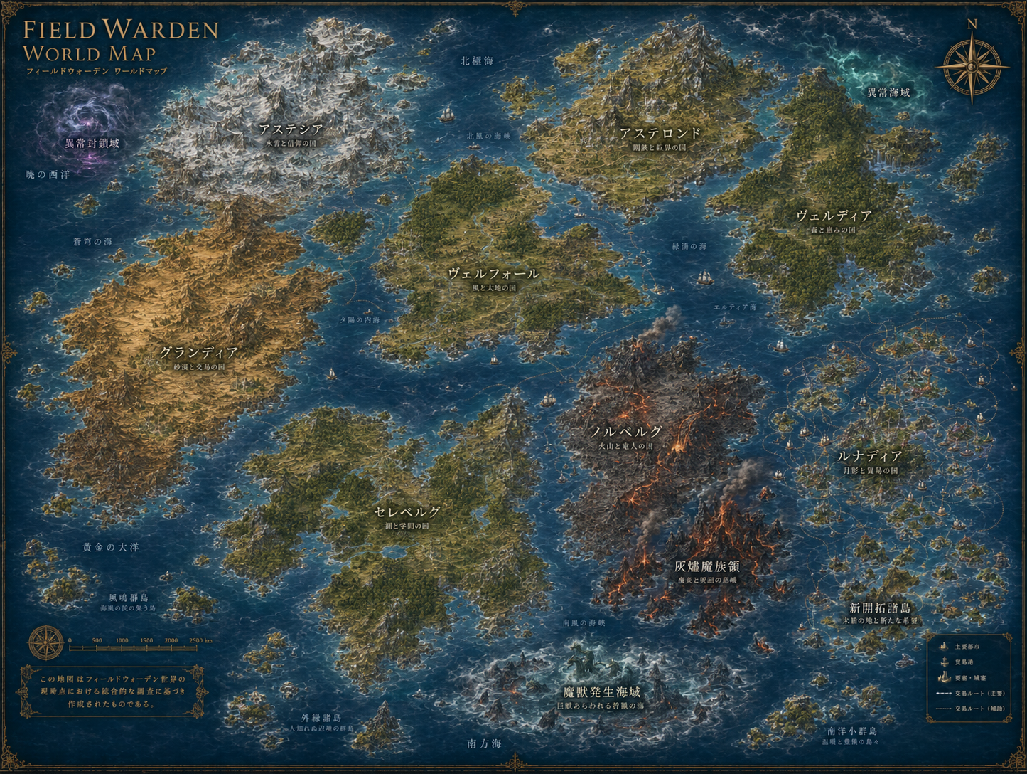 FIELD WARDEN 世界地図